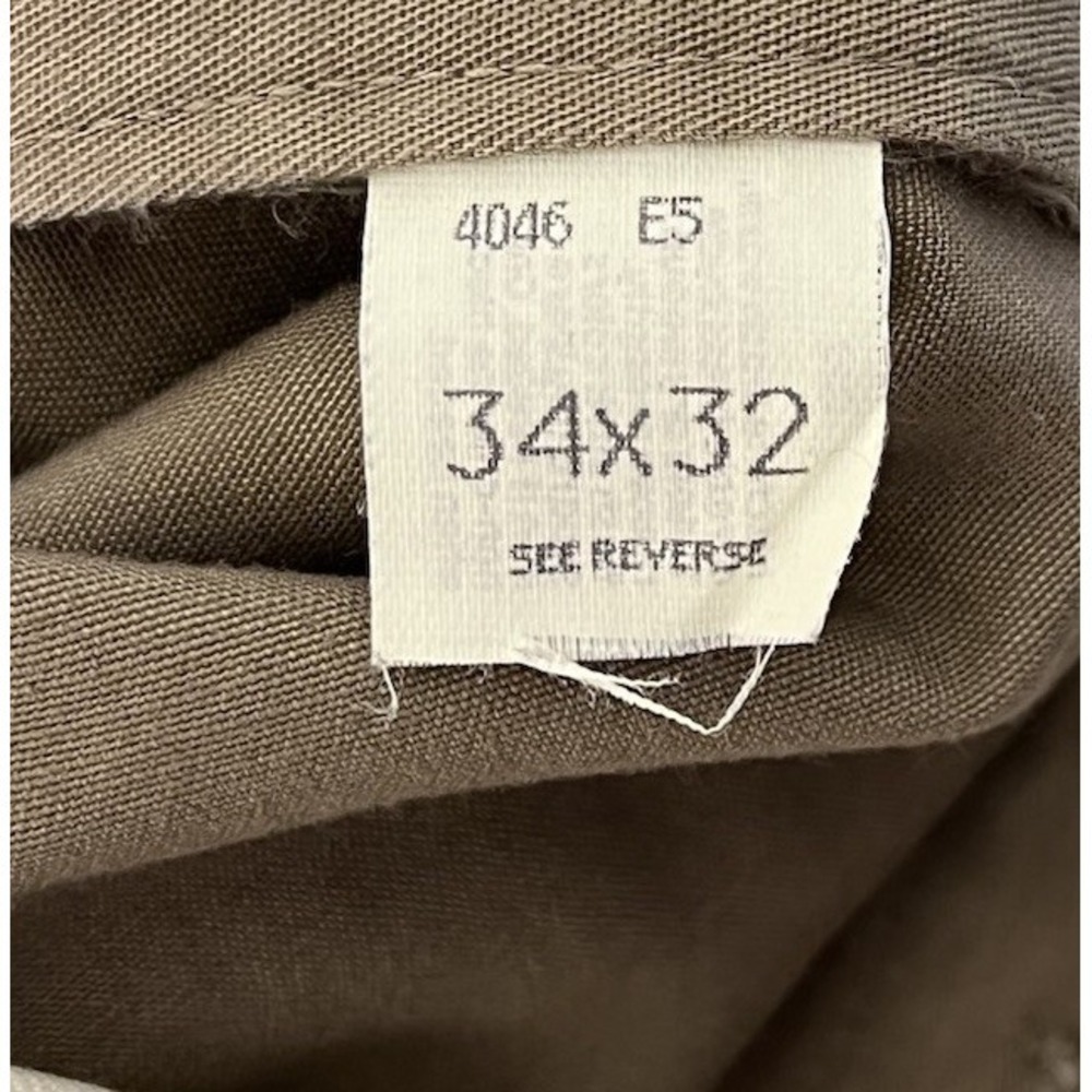 Vintage Haggar Casuals Pleated Chino Pants Men Sz 34x32 Brown Cotton Pockets USA - Picture 4 of 10